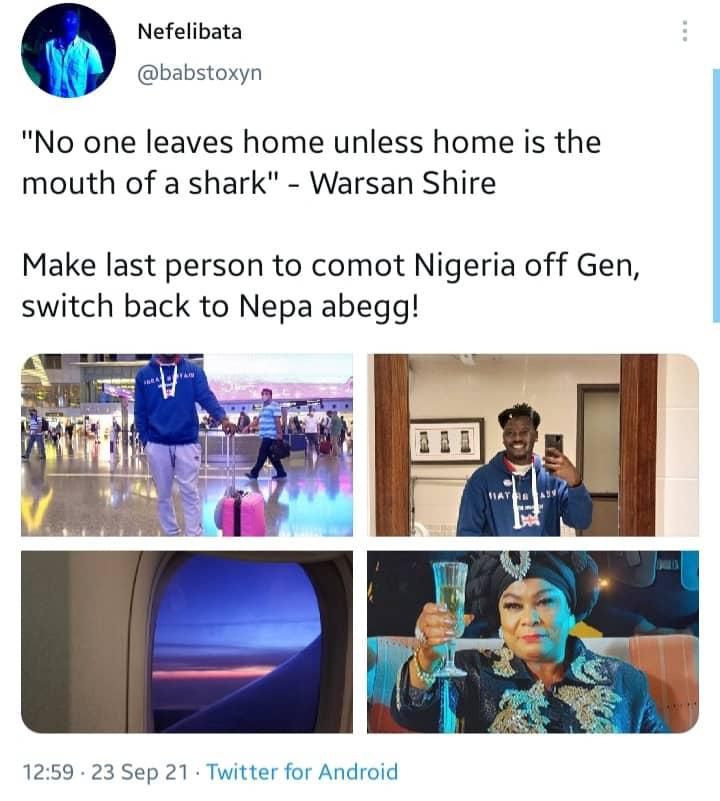 Another twitter user announcing his exit [twitter]