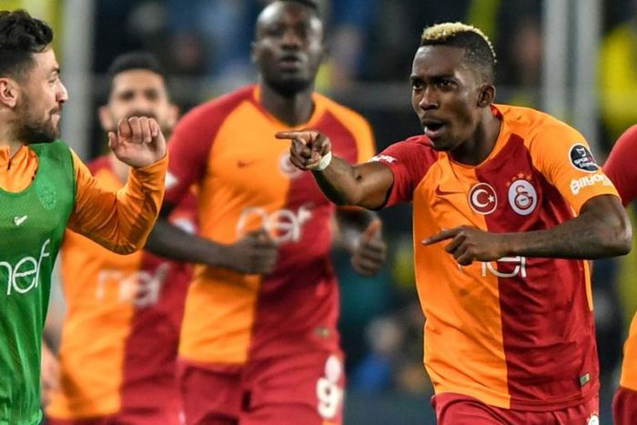Monaco's Nigerian forward Henry Onyekuru (R) is returning for a second loan spell at Galatasaray