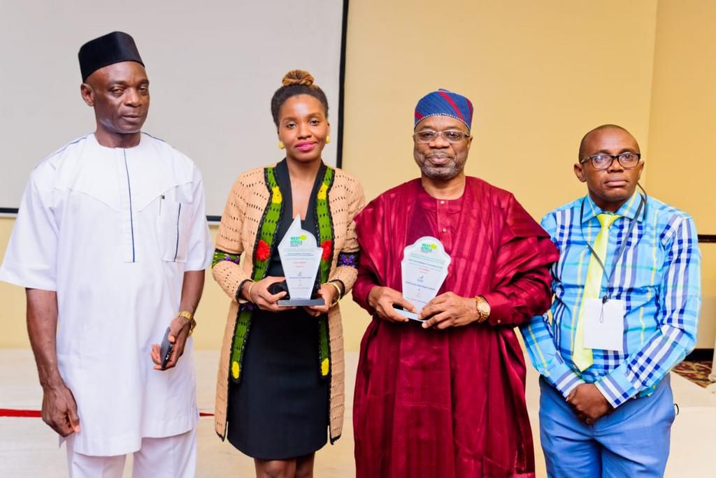 L-R: Project Director, West Africa Innovation Awards, Mr Abidemi Adesanya; General Manager, BATNF, Ololade Johnson; Technical Committee Member, BATNF, Mr Fatai Afolabi; and MD, Ezona Group and Director, West Africa Innovation Awards, Mr. Cammil Chimezi...