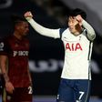 Tottenham's Son Heung-min celebrates scoring against Leeds