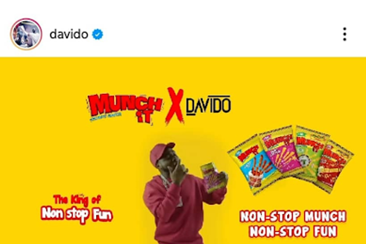 Non-stop fun: MUNCH IT snack welcomes Davido as its first brand ambassador