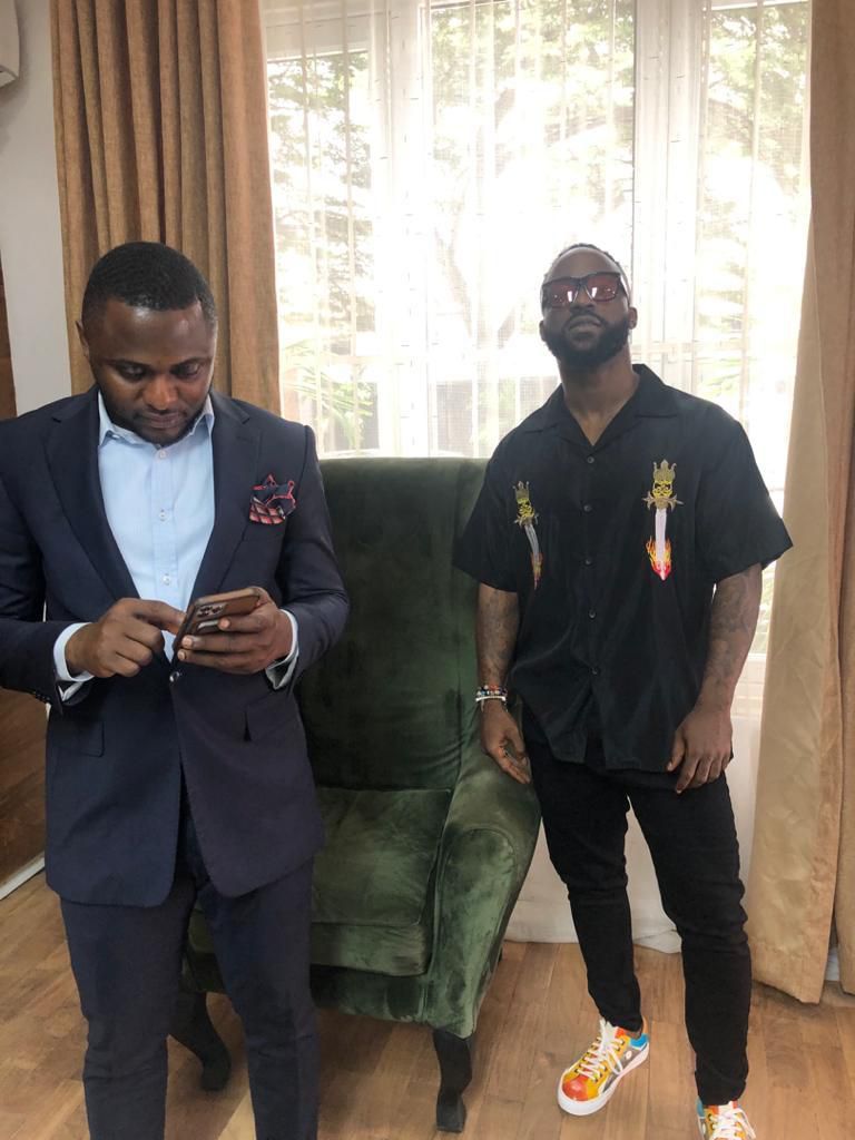 Nigerian music star Inyanya and music mogul Ubi Franklin [Pulse]