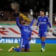 Leicester City's Kelechi Iheanacho celebrates his goal against Fulham