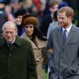 The late Prince Philip, his grandson Prince Harry and wife, Meghan Markle [MyTalk1071]