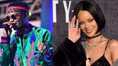 Rihanna jams to Wizkid's 'Essence.' (Novice)