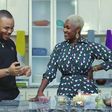 Mercy Johnson and Ozo Chukwu on the set of Mercy's Menu