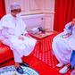 President Muhammadu Buhari (left) with Sheikh Dahiru Usman Bauchi (right) [Presidency]