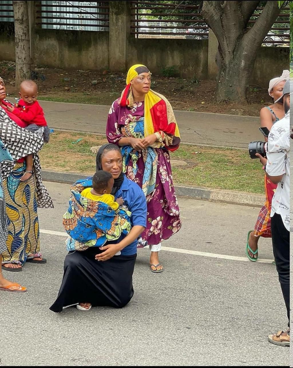Tonto Dikeh on the set of 'Beggars Children' [Instagram/Tontolet]