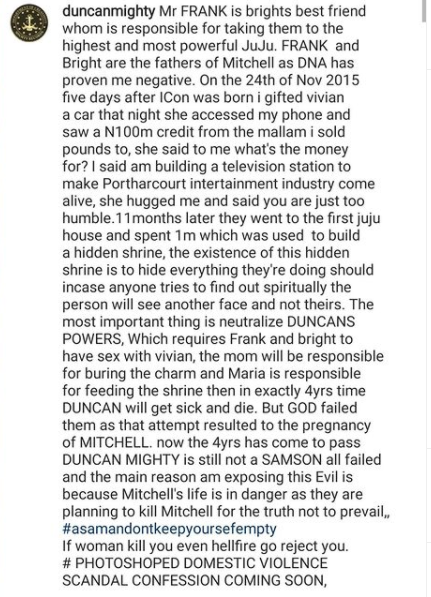 Duncan Mighty accuses wife of infidelity [LIB]