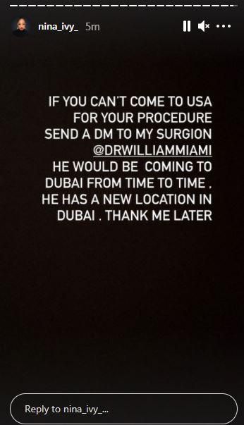 The reality TV star talks about claims that she didn't keep to her end of a deal with a brand [Instagram/NinaIvy]