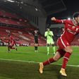 Liverpool's Curtis Jones celebrates his goal against Ajax