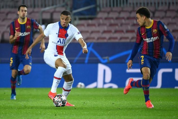 22-year-old Kylian Mbappe is the first player to score a hat-trick against Barcelona in the knockout stages of the Champions League