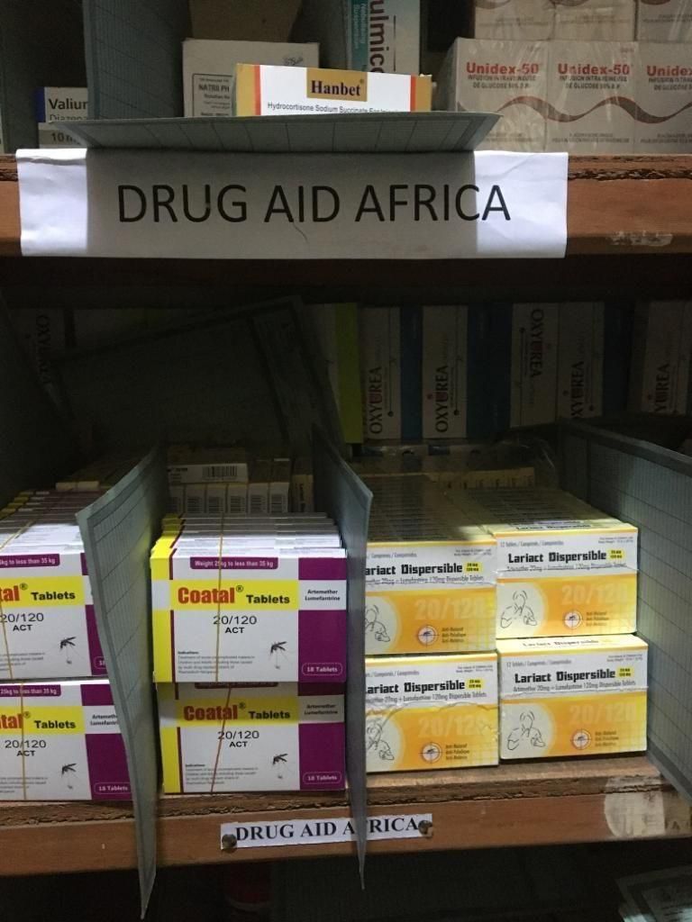 This shelf at Massey Street Children's Hospital first appeared in 2019 [Drug Aid Africa]