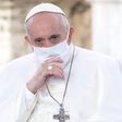 Pope Francis wearing a protective mask attends an international Prayer for Peace initiative at the Capitoline Hill on October 20, 2020 in Rome, Italy.
