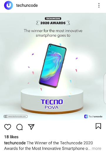 The newborn TECNO POVA wins big at Africa Tech Radio and Techuncode Awards