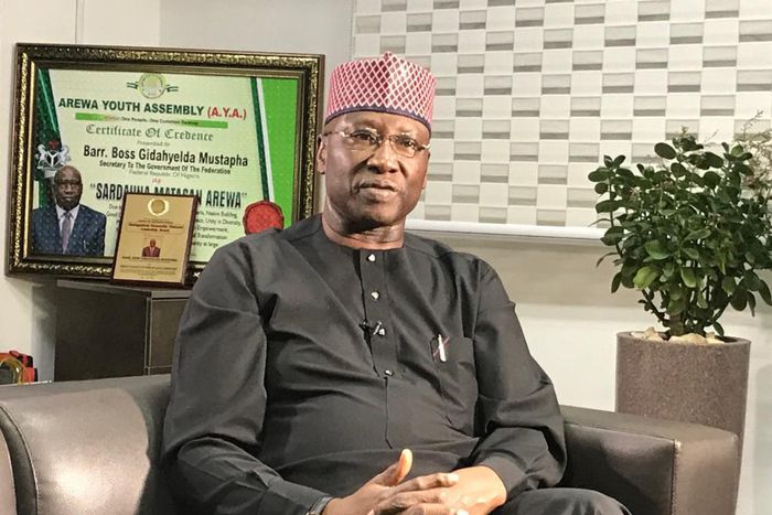 Secretary to the Government of the Federation, Boss Mustapha. [Twitter/@Buharisallau1]