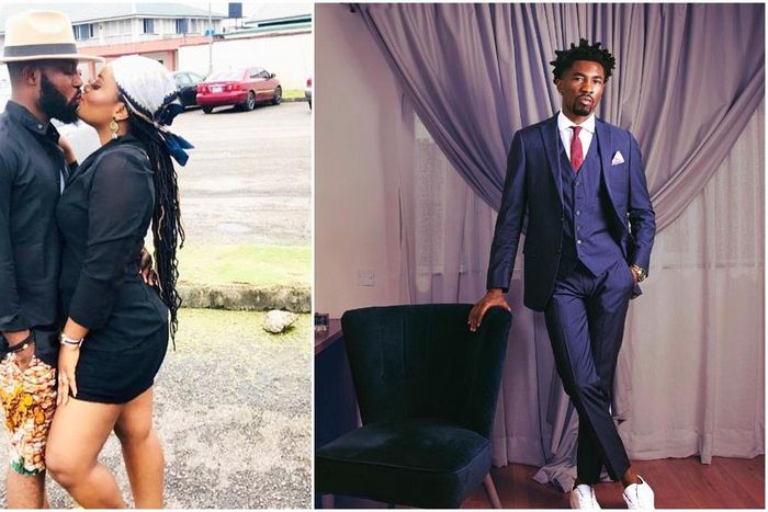 Ajeboh and his wife, Tega with Boma [Instagram/AJMoney001] [Instagram/BomaAkpore]