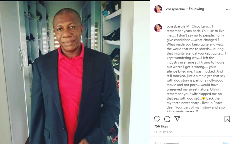 Orjiakor says Ejiro's silence during the scandal shocked her. [LIB]