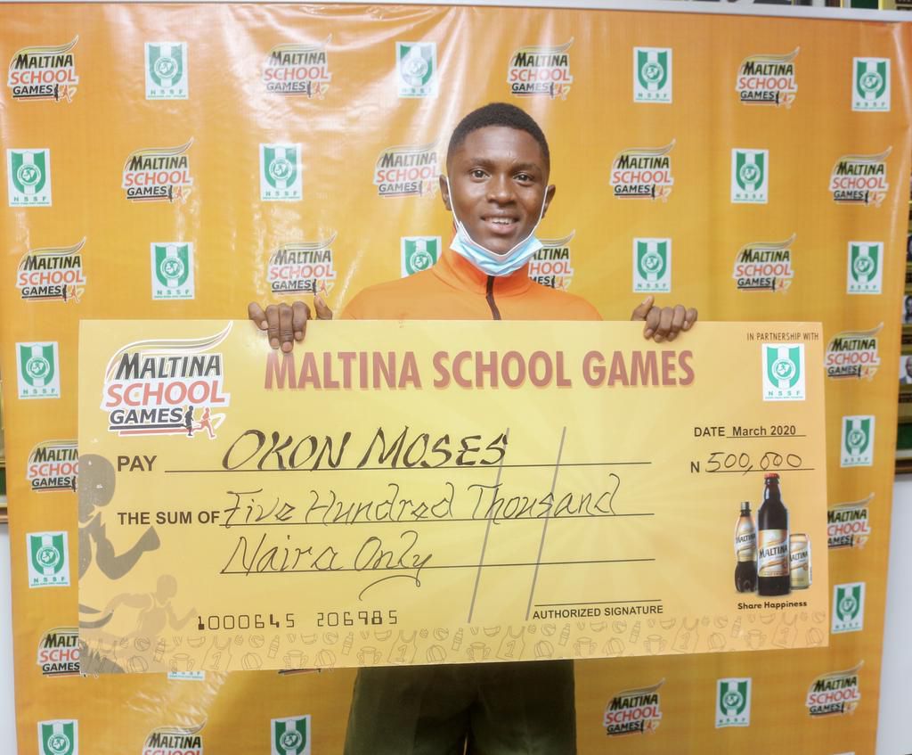 Okon Moses Winner Best Athlete Junior Male Category
