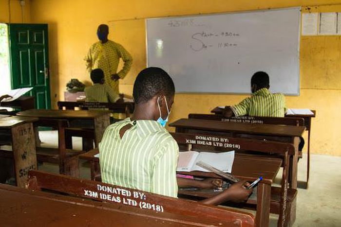 Students writing WAEC in a school in Lagos (Pulse)