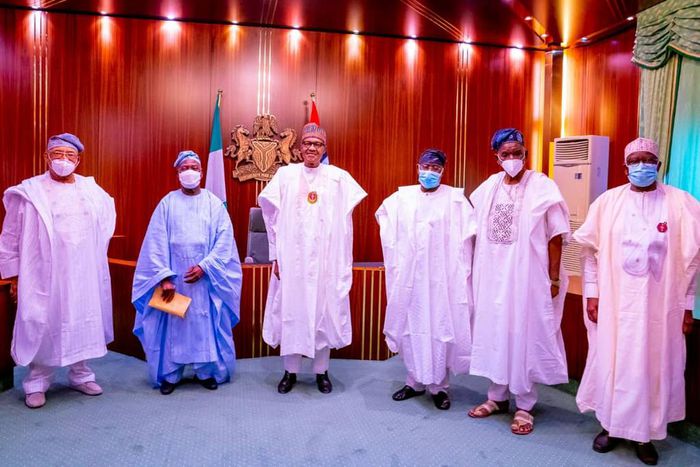 President Muhamadu Buhari meets South-West APC leaders on Friday, November 20, 2020 (Punch)