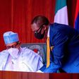 President Buhari with National Security Adviser Babagana Monguno on March 30, 2021 (Femi Adesina)