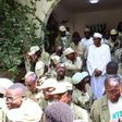 President Muhammadu Buhari with corps members [Presidency]
