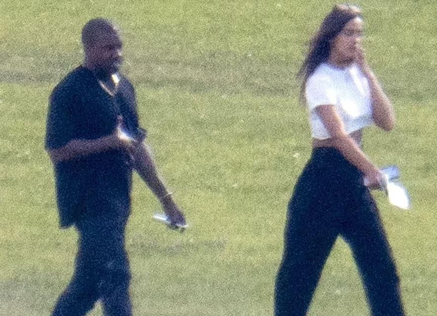 kanye west and model Irina Shayk in France [DailyMail]