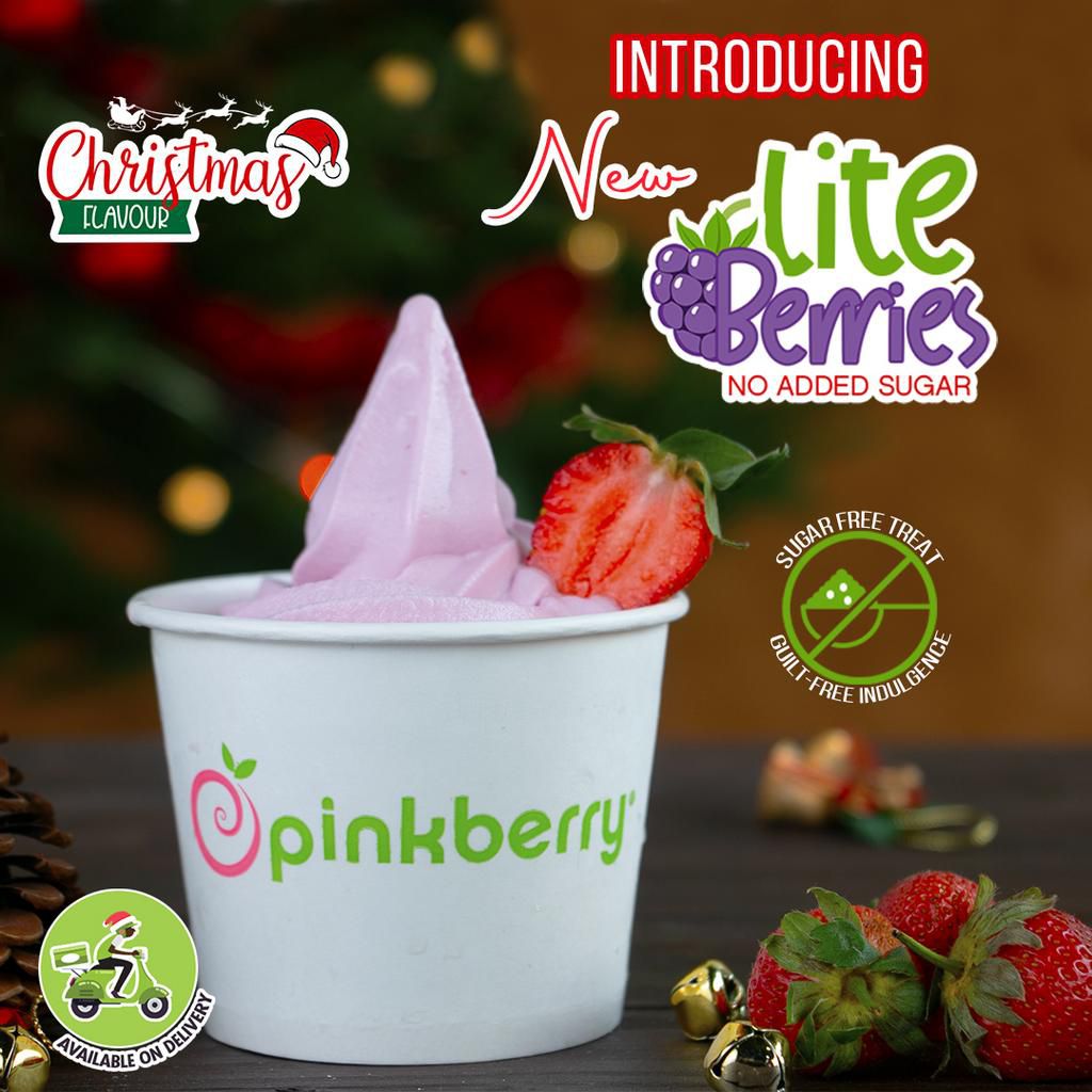 Have a berry merry Christmas with Pinkberry's new sugar free Lite Berry Flavour