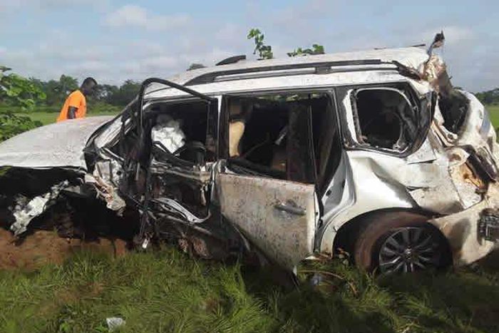 The car of the MDCEs after the accident