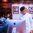 Vice President Yemi Osinbajo SAN virtually presides over the National Economic Council Meeting in the State House, Abuja. 21st January 2021. [Twitter/Tolani Alli]