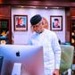 Vice President Yemi Osinbajo SAN virtually presides over the National Economic Council Meeting in the State House, Abuja. 21st January 2021. [Twitter/Tolani Alli]
