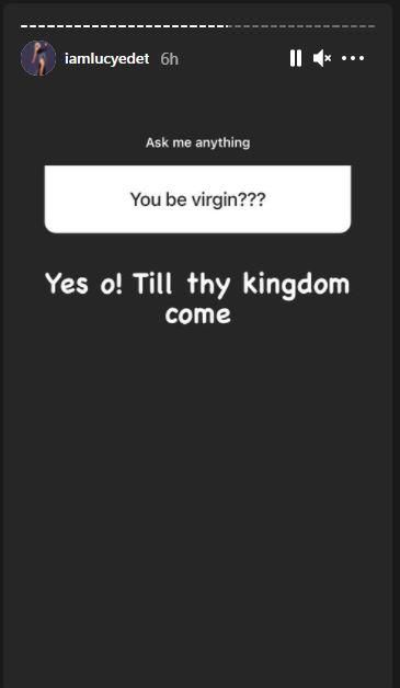 Lucy Edet answers questions from her fans on IG [Instagram/LucyEdet]