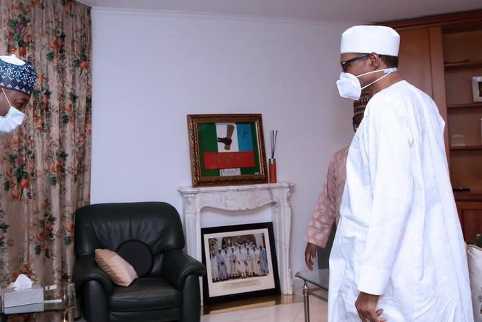 President Muhammadu Buhari and Borno state Governor, Babagana Zulum. [Presidency]