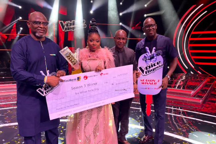 Esther Benyeogo emerges as the winner of the Voice Nigeria season 3.