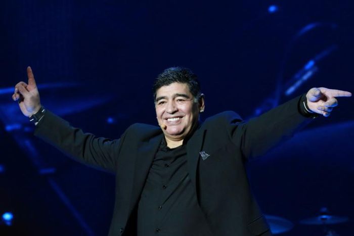 Maradona, pictured on July 5, 2017, was considered by many to be the greatest ever footballer