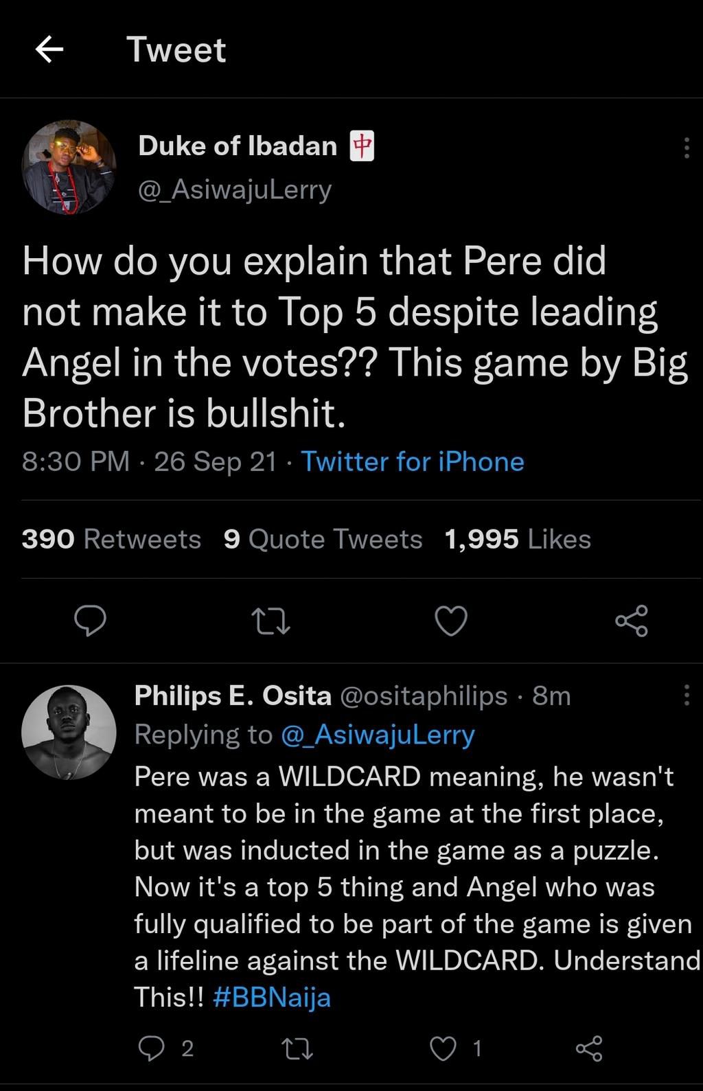 BBnaija Twitter reaction [Twitter]