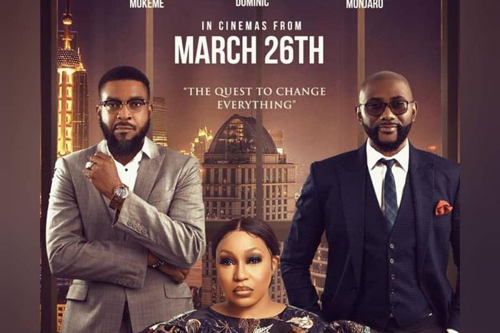 The official poster for 'the Therapist' starring Rita Dominic, Anthony Monjaro and Chidi Mokeme [Instagram/@genesiscinemas]