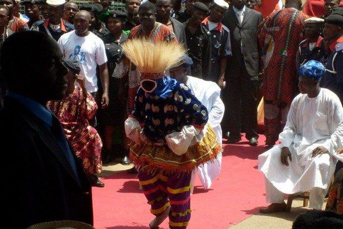 The Owuna Masquerade is from the Igala culture