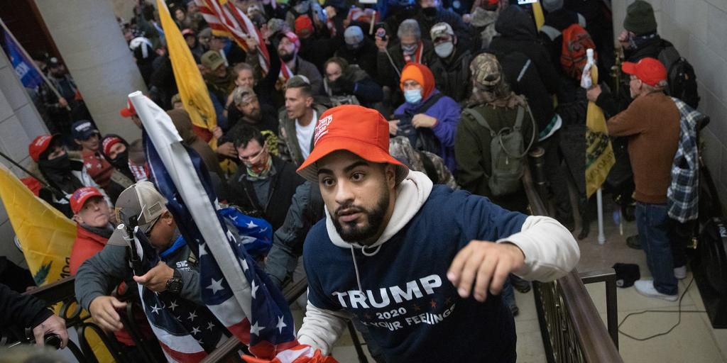A pro-Trump mob breaks into the U.S. Capitol on January 06, 2021 in Washington, DC. Congress held a joint session today to ratify President-elect Joe Biden's 306-232 Electoral College win over President Donald Trump. A group of Republican senators said...