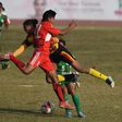 Nepal's all-time highest women's scorer Sabitra Bhandari (C, red jersey) welcomed the move