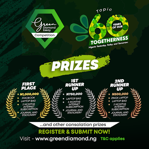 Over 3 million naira worth of prizes for Nigerian writers in the Green Diamond Essay Competition