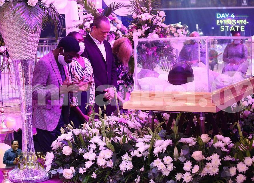 Here are photos from TB Joshua’s funeral service as he’s laid-in-state