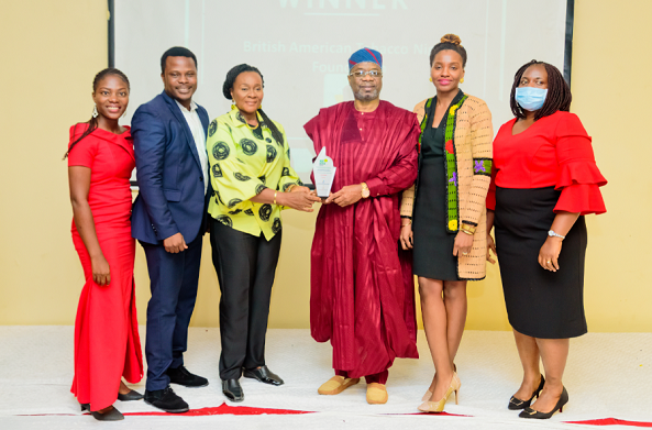 The BATNF team being presented with one of the awards