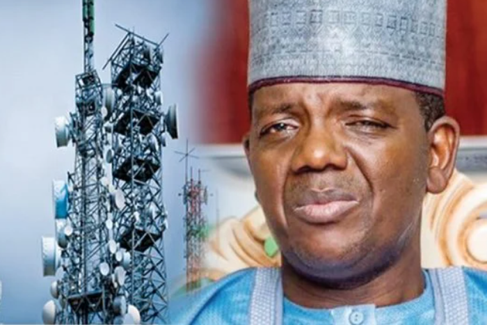 Telecoms base station; Zamfara State Governor Bello Matawalle. (Punch)