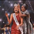 Miss Mexico, Andrea Meza receiving the crown from the former Miss Universe Zozibini Thusi {instagram/andreameza}