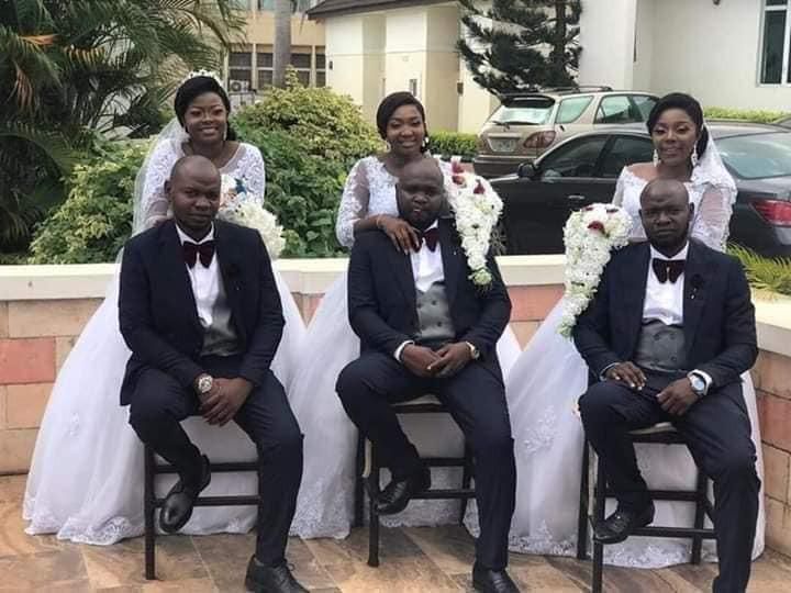 Joy as triplets who married the same day welcome baby boys within the same period