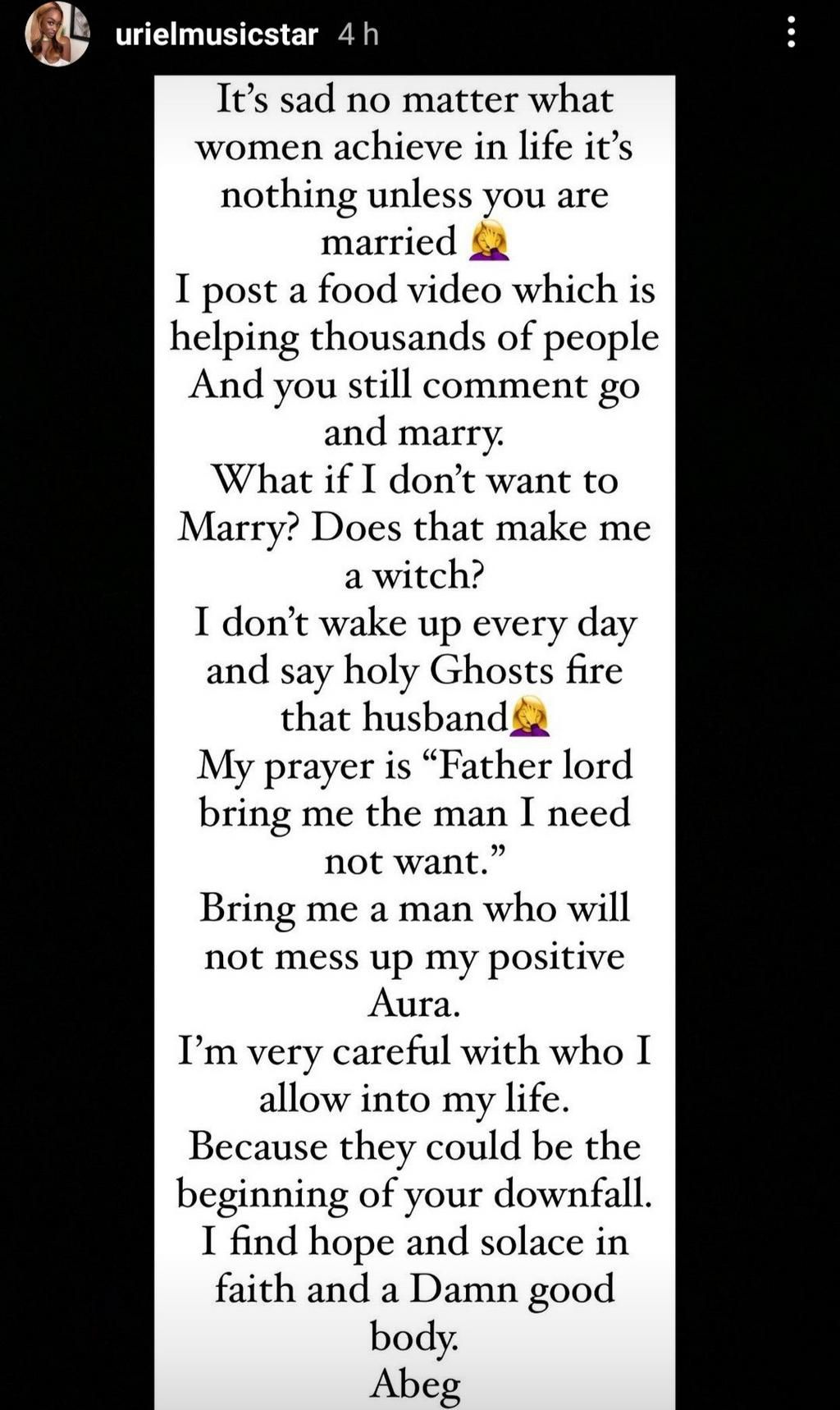The reality TV star laughs off the notion that a woman's achievement must be tied to marriage.