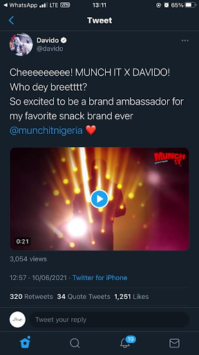 Non-stop fun: MUNCH IT snack welcomes Davido as its first brand ambassador