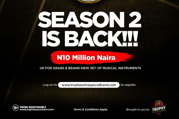 Stand a chance to win 10 million Naira in the Trophy Extra Special Band Season 2